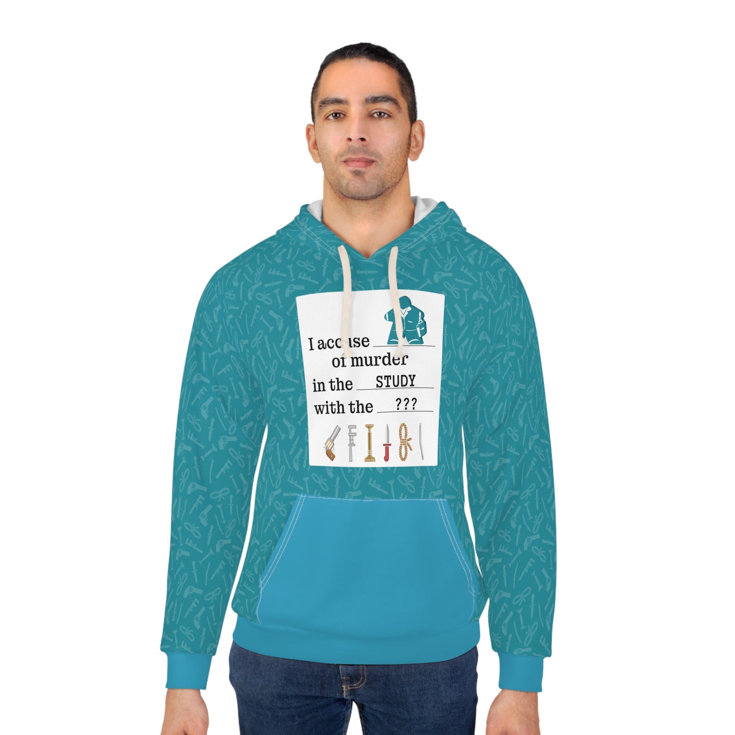 Mansion-trained mastermind "I accuse PEACOCK" hoodie