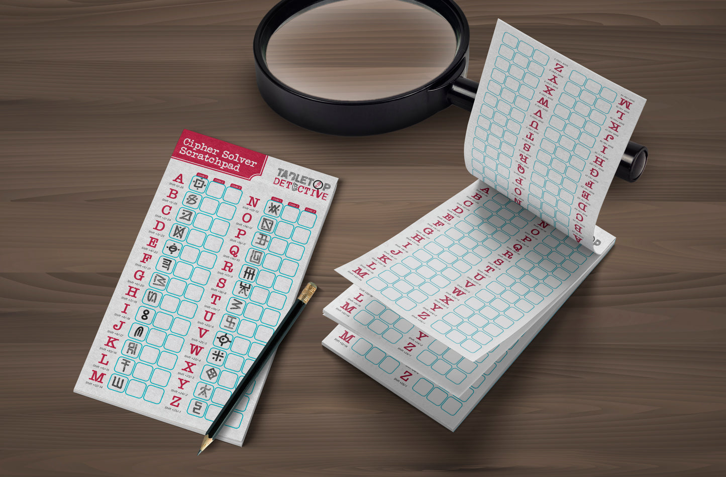 Tabletop Detective Cipher Solver scratchpad